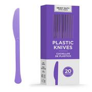 Purple Heavy-Duty Plastic Knives, 20ct
